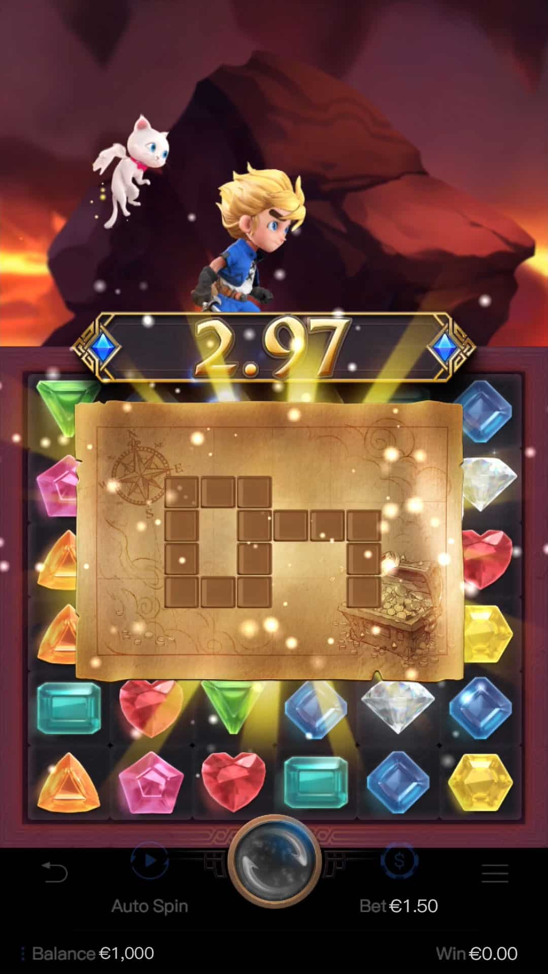 Gem Saviour ทดลองเล่นสล็อต อัญมณีผู้พิชิต สมบัติล้ำค่า 2024 10 GemSaviour_TreasureMap